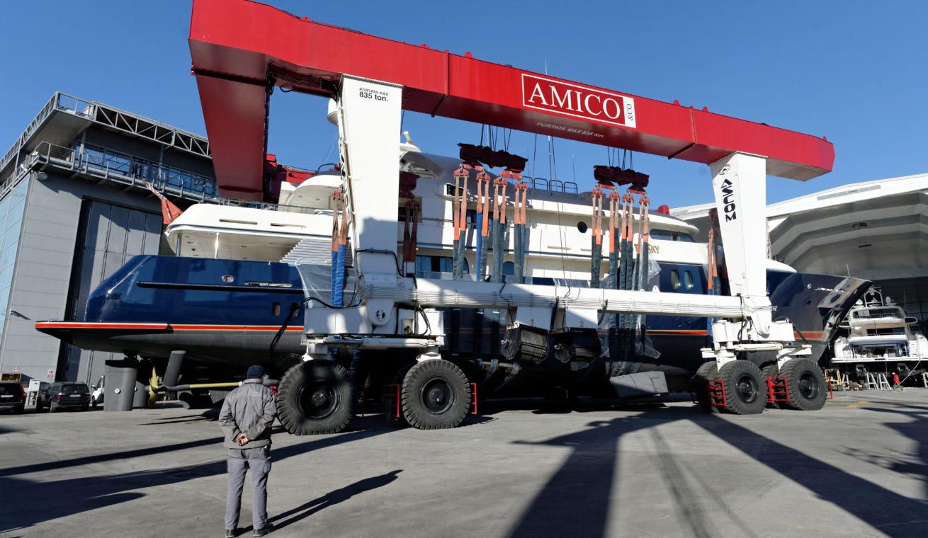 Genova - cantieri AMICO - progetto MY Kiss The Sky - fasi inizia