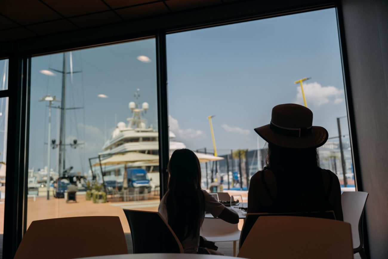 Crew kitchen view of Genoa Waterfront Marina