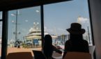 Crew kitchen view of Genoa Waterfront Marina